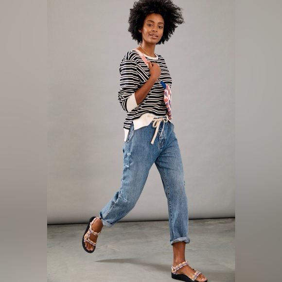 One Teaspoon | Venice Ultra High-Rise Waist Safari Pant Relaxed Jeans - Picture 1 of 14